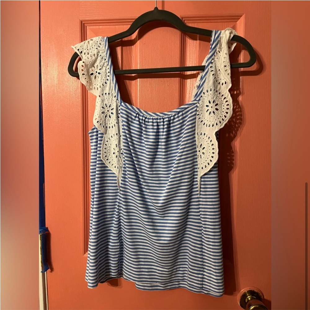 Vineyard Vines eyelet stripe tank
